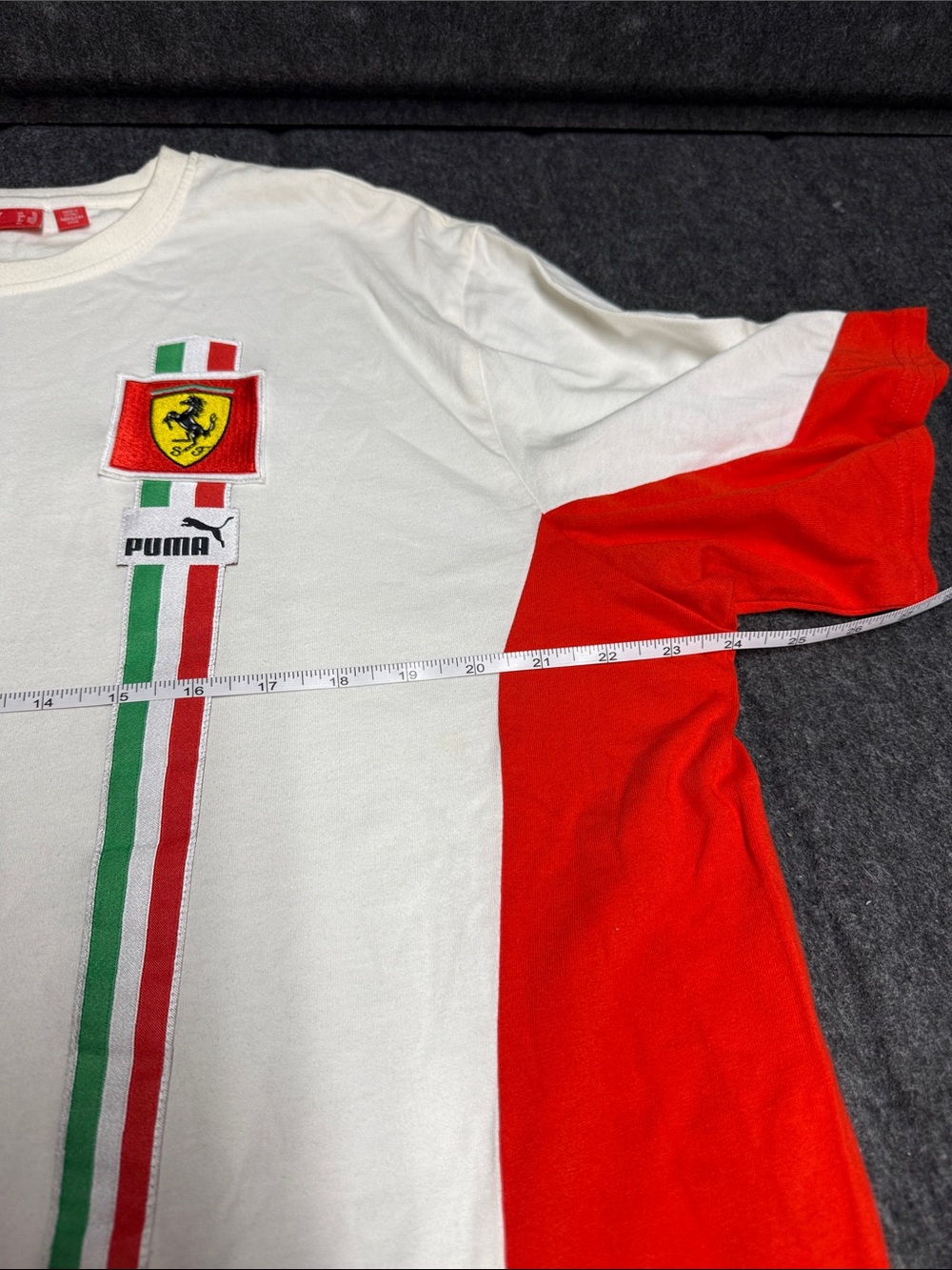 Puma White & Red Ferrari Racing Patch Tee - Picture 4 of 6
